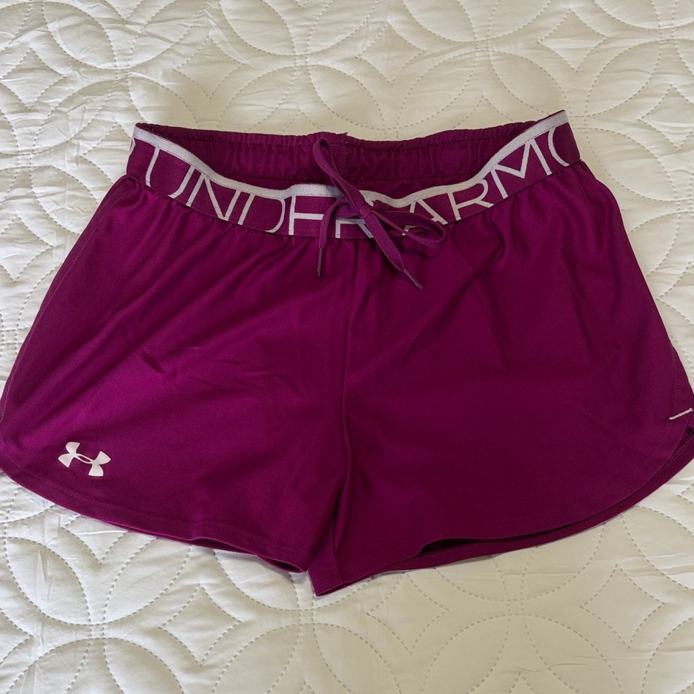 Under Armour Women's Magenta Athletic Shorts